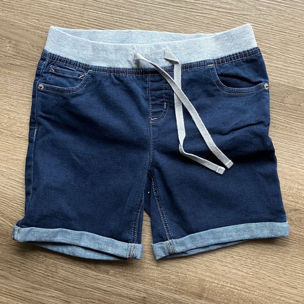 Justice Knit Waist Denim Shorts Size 14